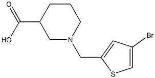 1-[(4-bromothiophen-2-yl)methyl]piperidine-3-carboxylic acid Structure