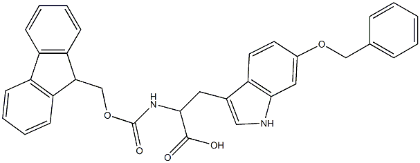 2-{[(9H-fluoren-9-ylmethoxy)carbonyl]amino}-3-[6-(benzyloxy)-1H-indol-3-yl]propanoic acid Structure