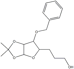 3-(6-Benzyloxy-2,2-dimethyl-tetrahydro-furo[2,3-d][1,3]dioxol-5-yl)-propan-1-ol Structure