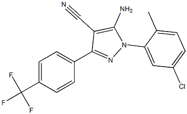 5-amino-1-(5-chloro-2-methylphenyl)-3-[4-(trifluoromethyl)phenyl]-1H-pyrazole-4-carbonitrile Structure