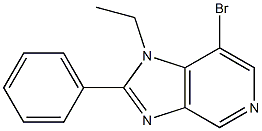 7-bromo-1-ethyl-2-phenyl-1H-imidazo[4,5-c]pyridine Structure