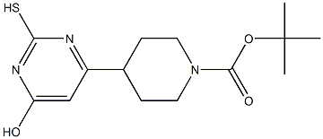 tert-butyl 4-(6-hydroxy-2-sulfanylpyrimidin-4-yl)piperidine-1-carboxylate Structure