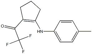 2-TRIFLUOROACETYL-1-(4-METHYLPHENYLAMINO)CYCLOPENT-1-ENE 구조식 이미지