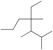 2,3,4-trimethyl-4-ethylheptane Structure