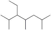 2,4,6-trimethyl-3-ethylheptane Structure