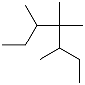 3,4,4,5-tetramethylheptane Structure