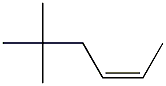 5,5-dimethyl-cis-2-hexene Structure