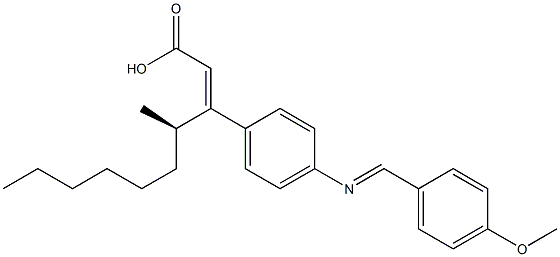 (R)-1-METHYLHEPTYL-3-(4-[(4-METHOXYPHENYL)METHYLIDENEAMINO]PHENYL)PROP-2-ENOATE 구조식 이미지