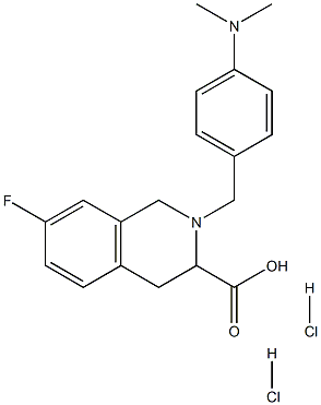 2-(4-dimethylamino-benzyl)-7-fluoro-1,2,3,4-tetrahydro-isoquinoline-3-carboxylic acid dihydrochloride Structure