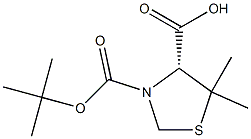 (R)-3-T-BUTOXYCARBONYL-5,5-DIMETHYL-1,3-THIAZOLIDINE-4-CARBOXYLIC ACID 구조식 이미지