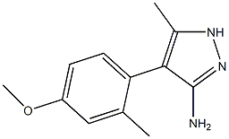 1H-PYRAZOL-3-AMINE, 4-(4-METHOXY-2-METHYLPHENYL)-5-METHYL- (9CI) 구조식 이미지