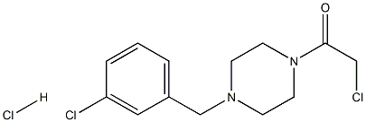 1-(CHLOROACETYL)-4-(3-CHLOROBENZYL)PIPERAZINE HYDROCHLORIDE Structure