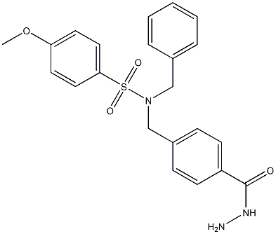 N-BENZYL-N-(4-HYDRAZINOCARBONYL-BENZYL)-4-METHOXY-BENZENESULFONAMIDE Structure