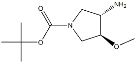 TERT-BUTYL (3S,4S)-3-AMINO-4-METHOXYPYRROLIDINE-1-CARBOXYLATE 구조식 이미지