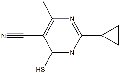 2-CYCLOPROPYL-4-MERCAPTO-6-METHYLPYRIMIDINE-5-CARBONITRILE Structure