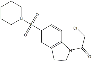 1-(CHLOROACETYL)-5-(PIPERIDIN-1-YLSULFONYL)INDOLINE Structure