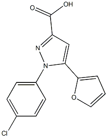 1-(4-CHLOROPHENYL)-5-(2-FURYL)-1H-PYRAZOLE-3-CARBOXYLIC ACID Structure