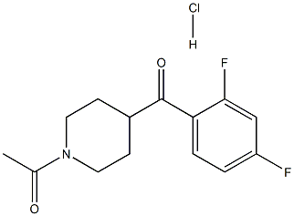 1-ACETYL-4-(2,4-DIFLUOROBENZOYL)PIPERIDINE HCL Structure