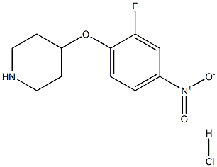 4-(2-FLUORO-4-NITROPHENOXY)PIPERIDINE HYDROCHLORIDE, 95+% 구조식 이미지