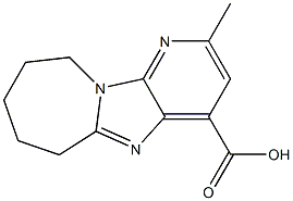 2-METHYL-7,8,9,10-TETRAHYDRO-6H-PYRIDO[3'',2'':4,5]IMIDAZO[1,2-A]AZEPINE-4-CARBOXYLIC ACID 구조식 이미지