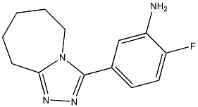 2-FLUORO-5-(6,7,8,9-TETRAHYDRO-5H-[1,2,4]TRIAZOLO[4,3-A]AZEPIN-3-YL)ANILINE Structure