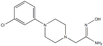 4-(3-CHLOROPHENYL)-1-PIPERAZINEACETAMIDOXIME 구조식 이미지