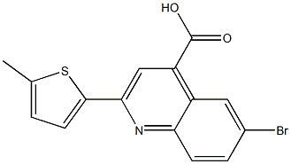 6-BROMO-2-(5-METHYLTHIEN-2-YL)QUINOLINE-4-CARBOXYLIC ACID Structure