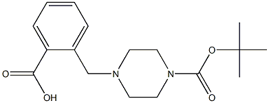 4-(2-CARBOXYBENZYL)PIPERAZINE-1-CARBOXYLIC ACID TERT-BUTYL ESTER, 95+% Structure