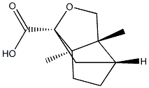 (1R,3AR,4R,6AR)-3A,6A-DIMETHYLHEXAHYDRO-1H-1,4-METHANOCYCLOPENTA[C]FURAN-1-CARBOXYLIC ACID 구조식 이미지