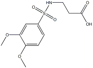 3-{[(3,4-DIMETHOXYPHENYL)SULFONYL]AMINO}PROPANOIC ACID Structure
