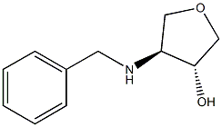 trans-4-Benzylamino-tetrahydro-furan-3-ol Structure