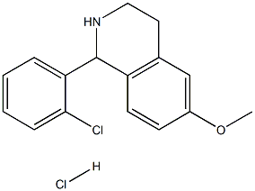 6-METHOXY-1-(2-CHLOROPHENYL)-1,2,3,4-TETRAHYDROISOQUINOLINE HYDROCHLORIDE 구조식 이미지