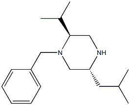 1-BENZYL-2(S)-ISOPROPYL-5(R)-ISOBUTYL-PIPERAZINE Structure