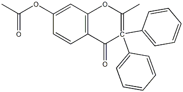 2-METHYL-3-PHENYL-7-ACETOXYISOFLAVONE 구조식 이미지