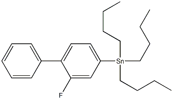 3-FLUORO-4-PHENYL(TRI-N-BUTYLSTANNYL)BENZENE 구조식 이미지