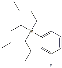 3-FLUORO-6-METHYL(TRI-N-BUTYLSTANNYL)BENZENE 구조식 이미지