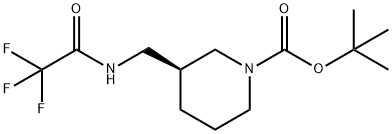 S-3-(trifluoroacetamidomethyl)-N-Boc-piperidine
 Structure