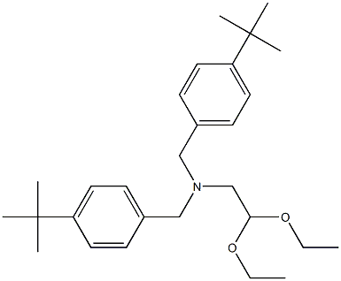 N-(2,2-Diethoxyethyl)-N,N-Bis(4-Tertbutylbenzyl)Amine 구조식 이미지