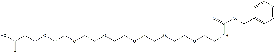 1-Benzyloxycarbonylamino-3,6,9,12,15,18-hexaoxahenicosan-21-oic acid 구조식 이미지