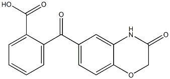 2-(3-Oxo-1,4-benzoxazin-6-oyl)benzoic acid 구조식 이미지