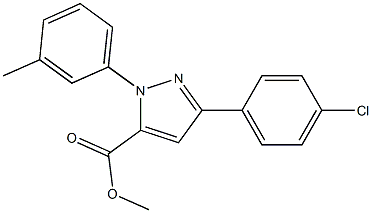 methyl 3-(4-chlorophenyl)-1-m-tolyl-1H-pyrazole-5-carboxylate 구조식 이미지