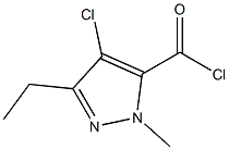 4-chloro-3-ethyl-1-methyl -1H-pyrazole-5-carbonyl chloride Structure