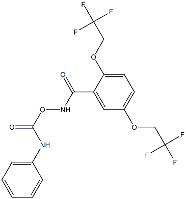 N-((anilinocarbonyl)oxy)-2,5-bis(2,2,2-trifluoroethoxy)benzenecarboyjimide 구조식 이미지