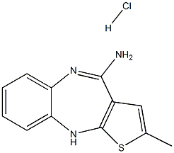 2-METHYL-4-AMINO-10H-THIENO[2,3-B][1,5]BENZODIAZEPINE HCL Structure