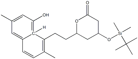 4-(TERT-BUTYL-DIMETHYL-SILANYLOXY)-6-[2-(8-HYDROXY-2,6-DIMETHYL-1,2,6,7,8A- HEXAHYDRO NAPHTHALEN-1-YL)-ETHYL]-TETRAHYDRO-PYRAN-2-ONE Structure