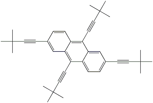 2,6,9,10-TETRAKIS(3,3-DIMETHYLBUT-1-YNYL)ANTHRACENE Structure