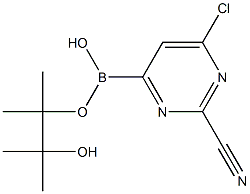 2-CYANO-6-CHLOROPYRIMIDINE-4-BORONIC ACID PINACOL ESTER Structure