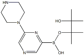 6-(PIPERAZIN-1-YL)PYRAZINE-2-BORONIC ACID PINACOL ESTER Structure