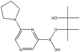 6-(PYRROLIDIN-1-YL)PYRAZINE-2-BORONIC ACID PINACOL ESTER Structure