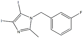 1-(3-FLUOROBENZYL)-4,5-DIIODO-2-METHYL-1H-IMIDAZOLE Structure